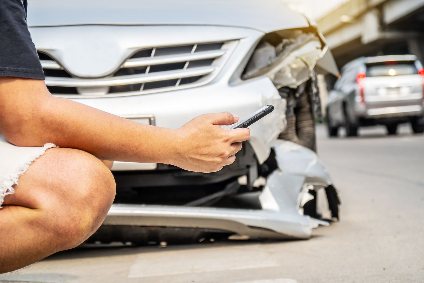 A man who called a lawyer after an accident