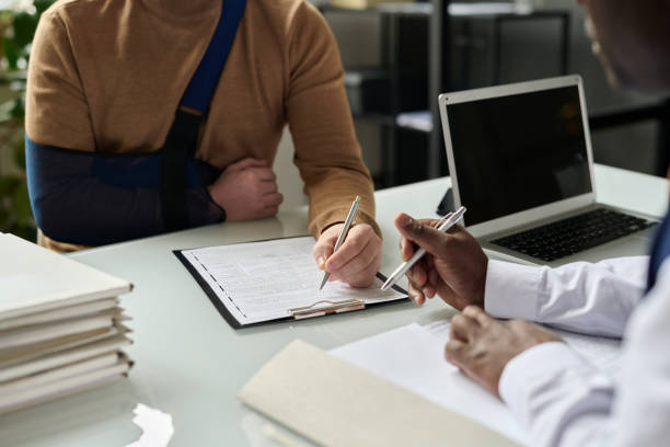 A man working with a personal injury lawyer Hyannis, Massachusetts